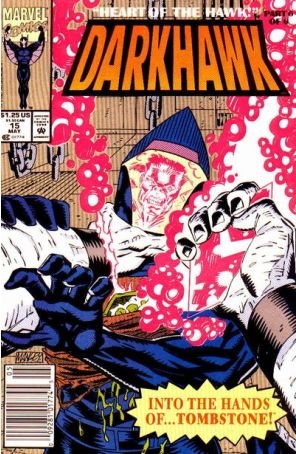Darkhawk 15 (Newsstand) published by Marvel with cover art by Mike Manley