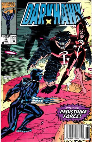Darkhawk 16 (Newsstand) published by Marvel with cover art by Mike Manley