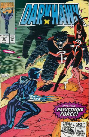 Darkhawk 16 published by Marvel with cover art by Mike Manley