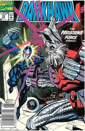 Darkhawk 18 (Newsstand) published by Marvel with cover art by Mike Manley