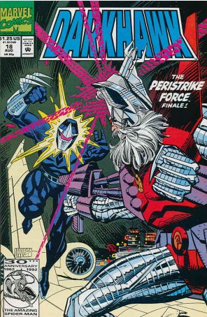 Darkhawk 18 published by Marvel with cover art by Mike Manley