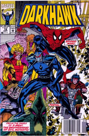 Darkhawk 19 (Newsstand) published by Marvel with cover art by Mike Manley
