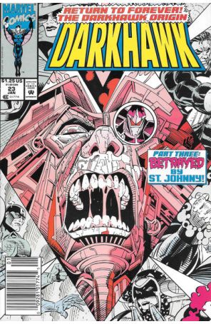 Darkhawk 23 (Newsstand) published by Marvel with cover art by Mike Manley