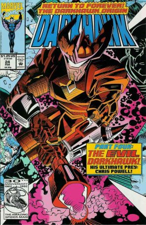 Darkhawk 24 published by Marvel with cover art by Mike Manley