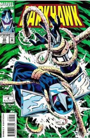 Darkhawk 33 published by Marvel with cover art by Tod Smith