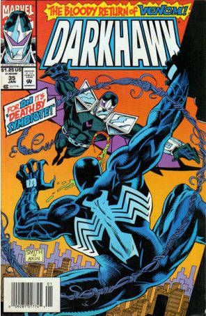 Darkhawk 35 (Newsstand) published by Marvel with cover art by Tod Smith