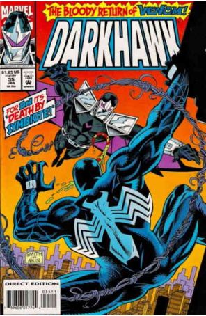 Darkhawk 35 published by Marvel with cover art by Tod Smith
