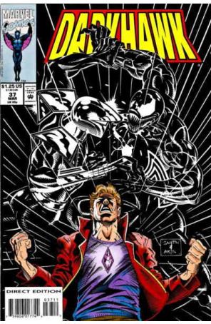 Darkhawk 37 published by Marvel with cover art by Tod Smith