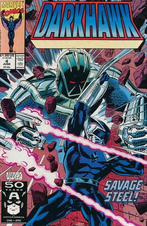 Darkhawk 4 published by Marvel with cover art by Mike Manley