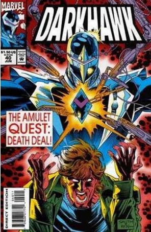 Darkhawk 40 published by Marvel with cover art by Tod Smith