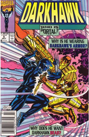 Darkhawk 5 (Newsstand) published by Marvel with cover art by Mike Manley