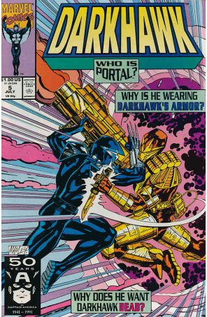 Darkhawk 5 published by Marvel with cover art by Mike Manley