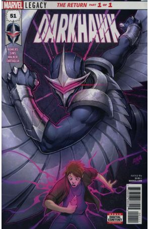Darkhawk 51 published by Marvel with cover art by David Nakayama