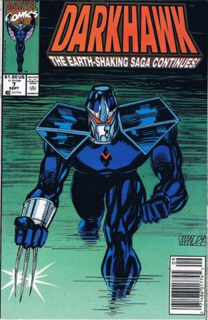 Darkhawk 7 (Newsstand) published by Marvel with cover art by Mike Manley