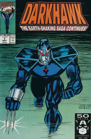 Darkhawk 7 published by Marvel with cover art by Mike Manley