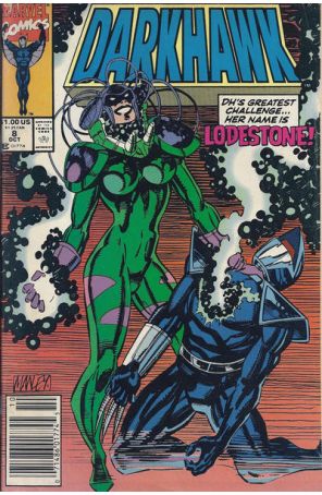 Darkhawk 8 (Newsstand) published by Marvel with cover art by Mike Manley