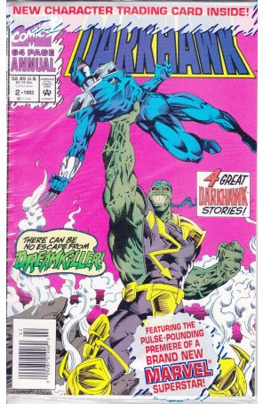 Darkhawk Annual 2 (Newsstand) (with card) published by Marvel with cover art by Aaron Lopresti