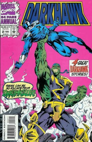 Darkhawk Annual 2 published by Marvel with cover art by Aaron Lopresti