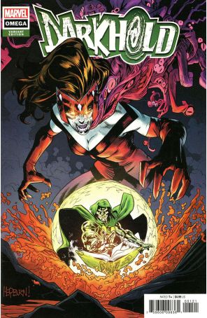 The Darkhold Omega 1A published by Marvel with cover art by Scott Hepburn