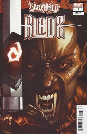 Darkhold: Blade 1B published by Marvel with cover art by Mico Suayan