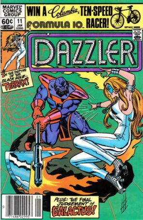 Dazzler 11 (Newsstand) published by Marvel with cover art by Frank Springer