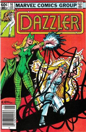 Dazzler 16 (Newsstand) published by Marvel with cover art by Bill Sienkiewicz