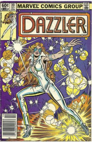 Dazzler 20 (Newsstand) published by Marvel with cover art by John Romita Jr.