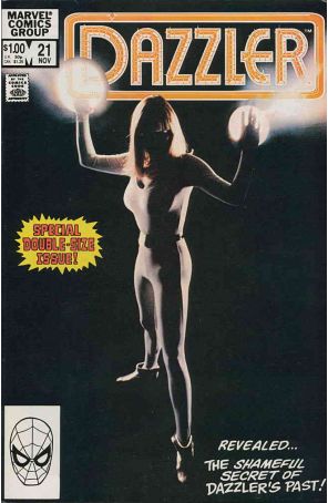 Dazzler 21 published by Marvel with cover art by Eliot Brown