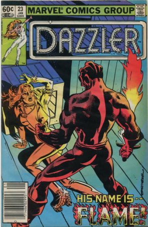 Dazzler 23 (Newsstand) published by Marvel with cover art by Frank Springer