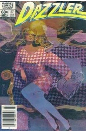 Dazzler 27 (Newsstand) published by Marvel with cover art by Bill Sienkiewicz