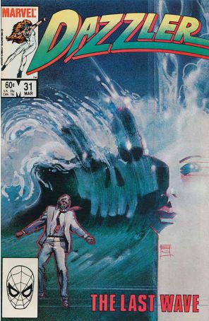 Dazzler 31 published by Marvel with cover art by Bill Sienkiewicz