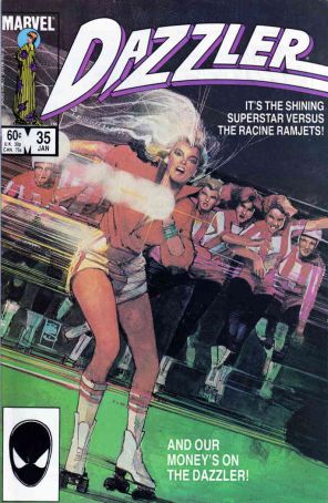 Dazzler 35 published by Marvel with cover art by Bill Sienkiewicz