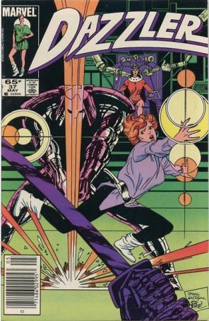 Dazzler 37 (Newsstand) published by Marvel with cover art by Mary Wilshire and John Byrne