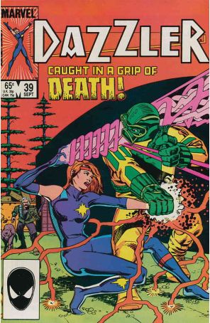 Dazzler 39 published by Marvel with cover art by Paul Chadwick