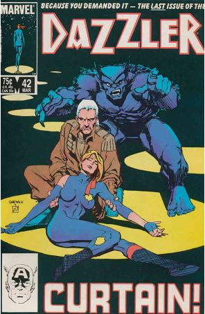 Dazzler 42 published by Marvel with cover art by Paul Chadwick