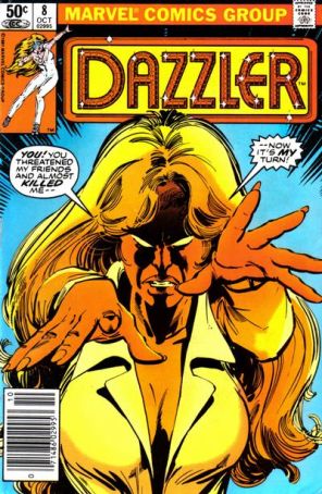 Dazzler 8 (Newsstand) published by Marvel with cover art by Bill Sienkiewicz