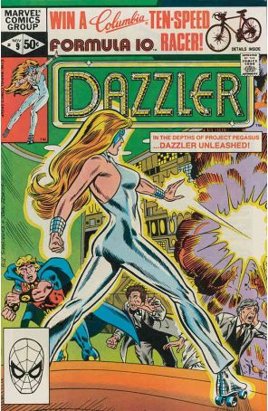 Dazzler 9 published by Marvel with cover art by Bill Sienkiewicz