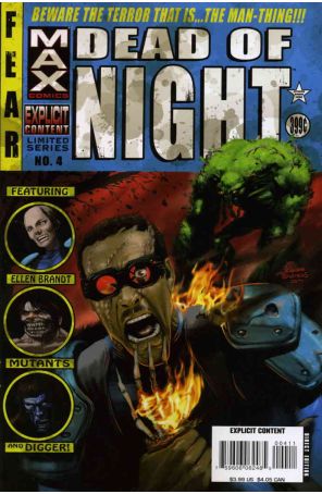Dead of Night Featuring Man-Thing 4 published by Marvel with cover art by Kaare Andrews
