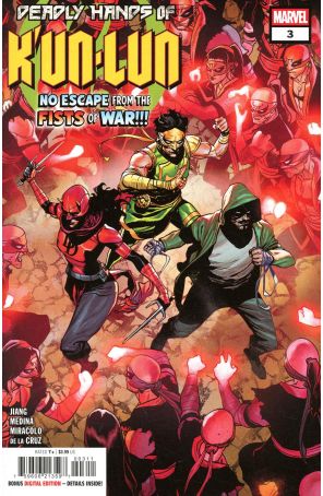 Deadly Hands of K'un-Lun 3 published by Marvel with cover art by Leinil Francis Yu