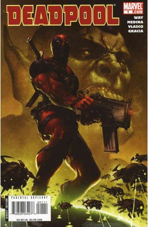 Deadpool (3rd Series) 1 published by Marvel with cover art by Clayton Crain