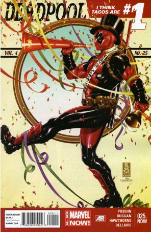 Deadpool (4th Series) 25 published by Marvel with cover art by Mark Brooks