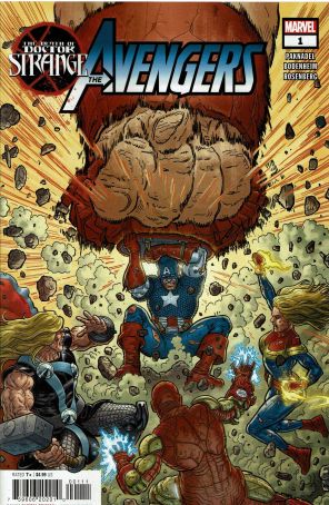 Death of Doctor Strange: Avengers 1 published by Marvel with cover art by Steve Skroce