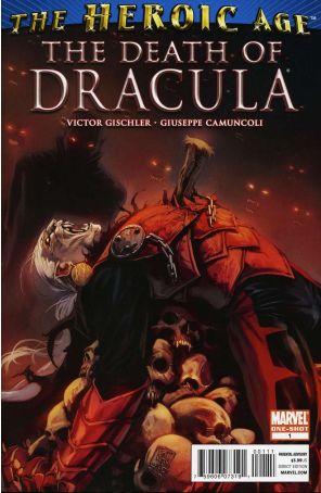 Death of Dracula 1 published by Marvel with cover art by Guiseppe Camuncoli