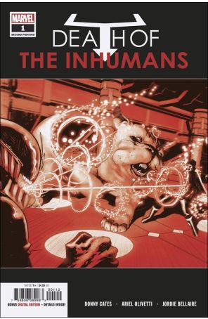 Death of Inhumans 1 (2nd) published by Marvel with cover art by Kaare Andrews