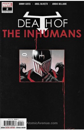 Death of Inhumans 2 (2nd) published by Marvel with cover art by Ariel Olivetti