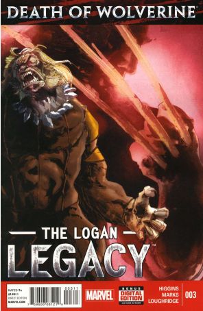 Death of Wolverine: The Logan Legacy 3 published by Marvel with cover art by Ariela Kristantina