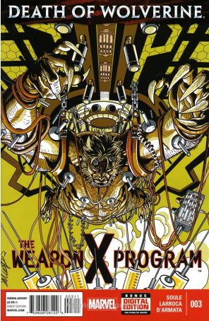 Death of Wolverine: The Weapon X Program 3 published by Marvel with cover art by Salvador Larroca