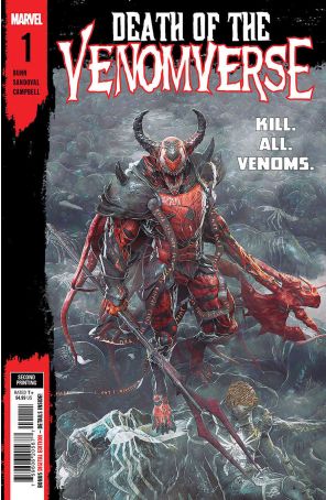 Death of the Venomverse 1 (2nd) published by Marvel with cover art by Björn Barends