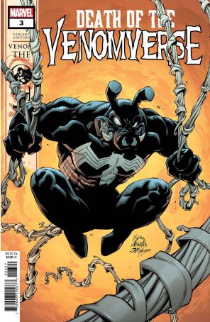 Death of the Venomverse 3A published by Marvel with cover art by Ryan Stegman