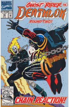 Deathlok (2nd Series) 10 published by Marvel with cover art by Denys Cowan